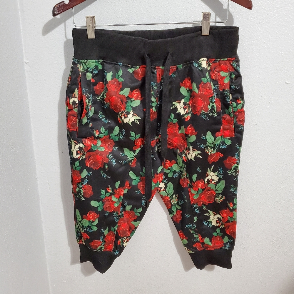Bleeker & Mercer Rose Pattern Joggers Size Small